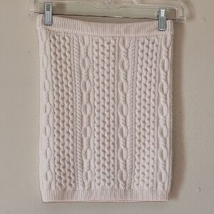 Alice + Olivia off-white chunky cable knit mini skirt casual ribbed wool Size XS